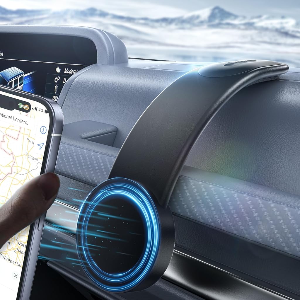 STHIRA Car Phone Mount Magnetic Car Phone Mount with Flexible Aluminum Arm Bendable Arm Phone Holder Compatible with Mag Safe Wireless Charging, Multi Use Car Phone Mount on GPS, Dash Board STHIRA Car Phone Mount Magnetic Car Phone Mount with Flexible Aluminum Arm Bendable Arm Phone Holder Compatible with Mag Safe Wireless Charging, Multi Use Car Phone Mount on GPS, Dash Board